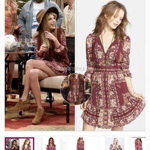 Seen on Taylor Swift! Free people Bridgette dress purple high low hem Medium